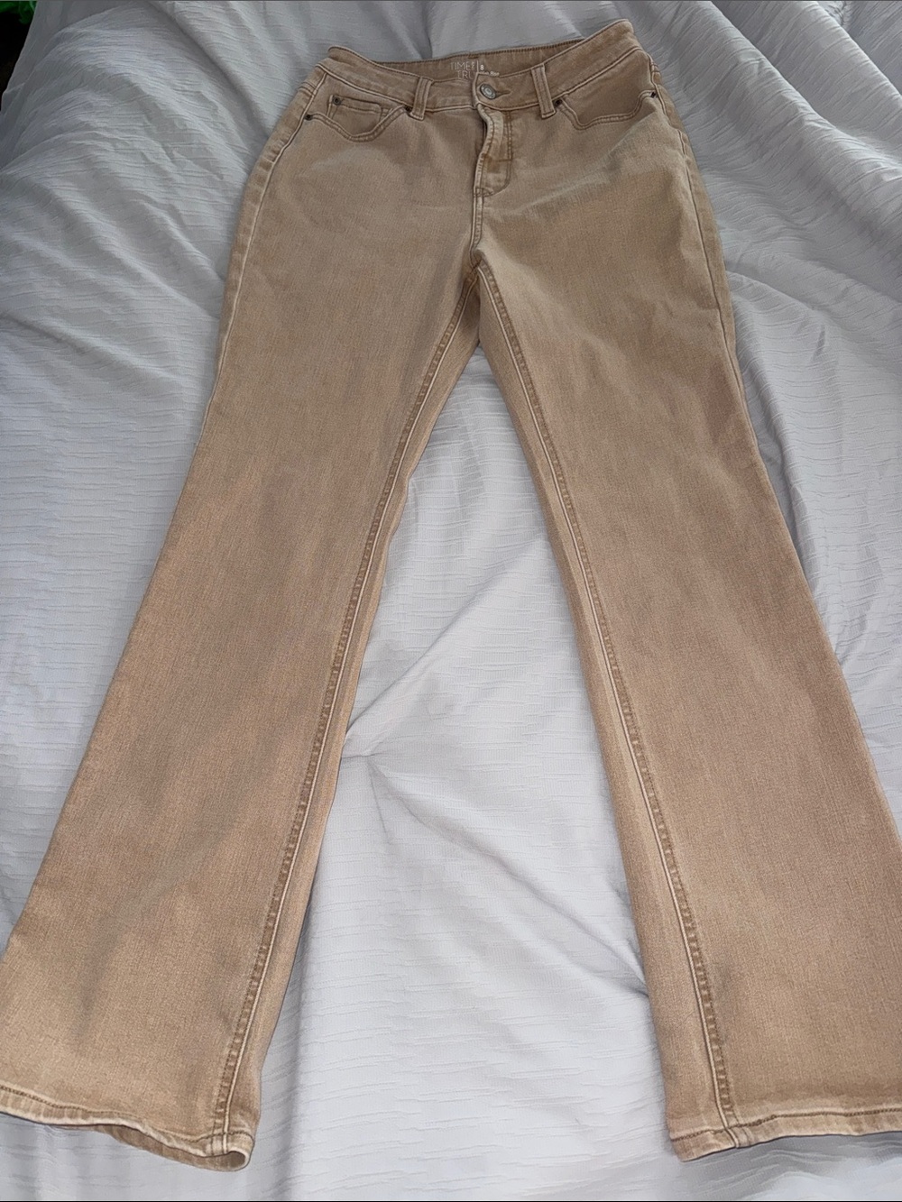 Time and Tru Tan High-Rise Corduroy Jeans